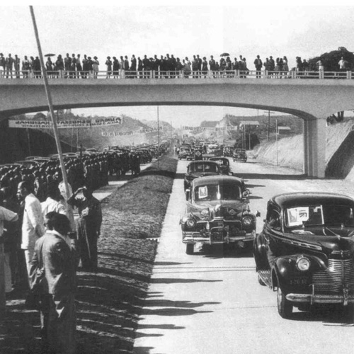 Inauguração da Via Dutra em 19 de janeiro de 1951