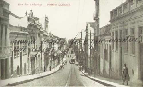 Rua dos Andradas (rua da Praia) em 1920