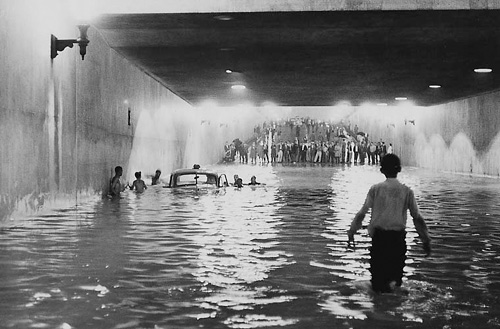 Enchente no túnel do Anhangabaú - 1963